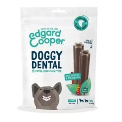 Edgard & Cooper Hondensticks Doggy Dental Met Munt En Aardbei - 105 G - Set Van 7 Stuks