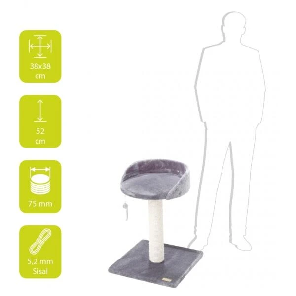 Krabpaal Classic Tree Grijs - 38 × 38 × 52 Cm - Afbeelding 2