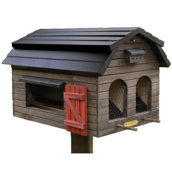 Vogelvoederhuis Landelijke Stijl - Barn Brown - Afbeelding 2