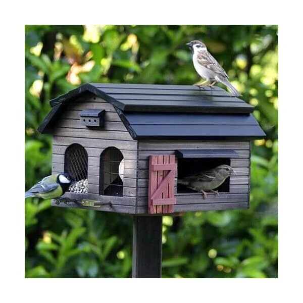Vogelvoederhuis Landelijke Stijl - Barn Brown